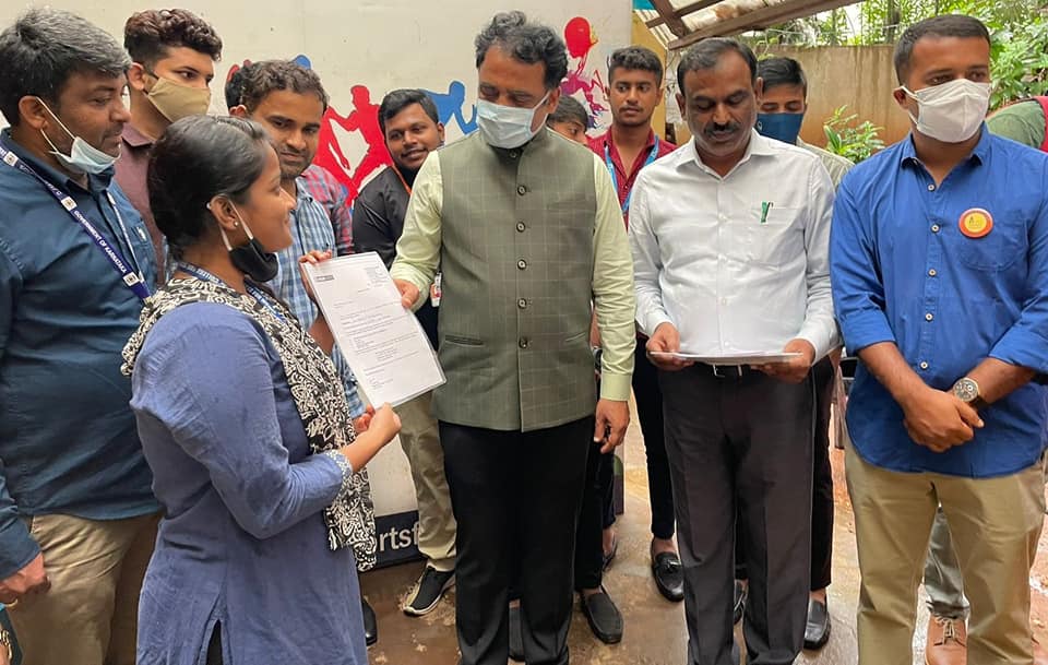 9. Distributed offer letters to selected candidates who were part of the Job Fair held by KSDC on 3rd-4th Sept in Malleshwara Skills Centre. – (4 Sep)